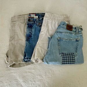 Set of 4 vintage distressed well loved cotton shorts sizes 6 & 8 Gap etc